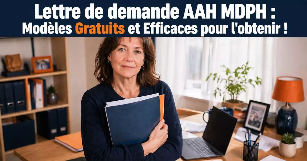Demande AAH MDPH — Allocation Adulte Handicapé — modèle lettre gratuit