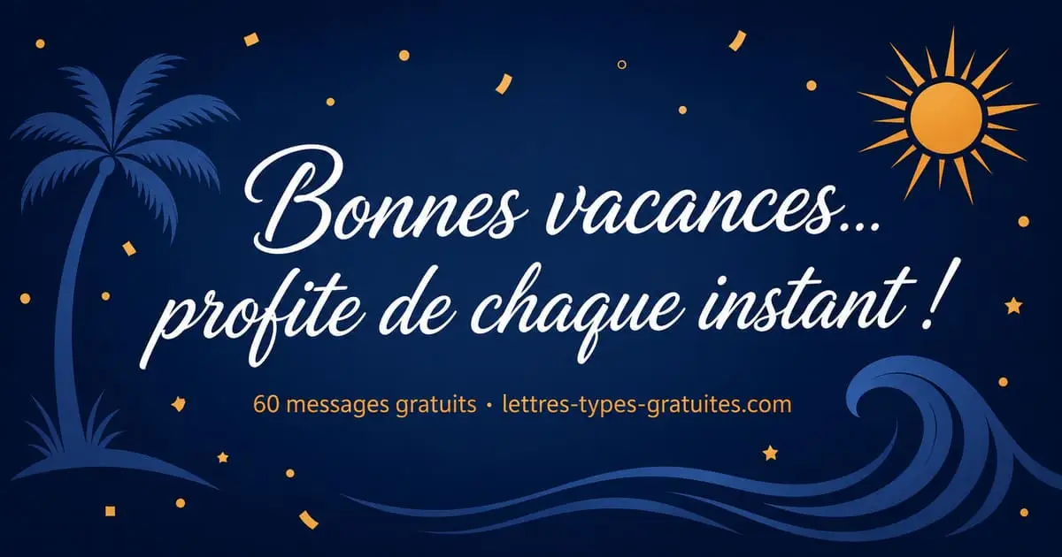 Messages Bonnes Vacances : 60 SMS, Textes et WhatsApp Gratuits pour Collègues, Amis et Famille