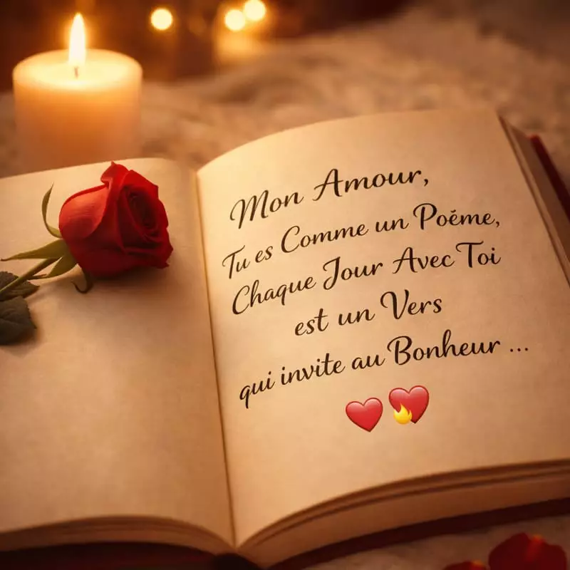 Une carte de la Saint Valentin Poétique pour lui dire Je t'aime de façon originale