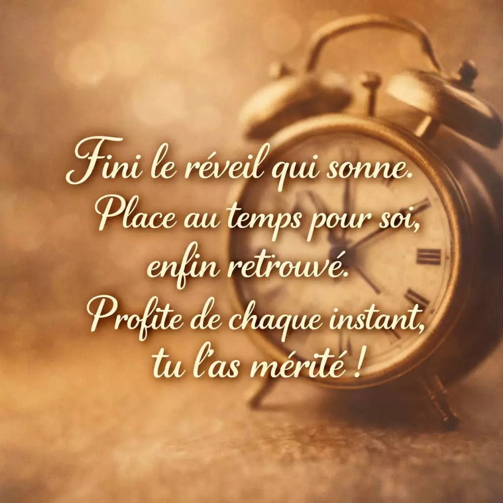 Poèmes retraite 2026 — citations touchantes temps retrouvé liberté nouveau départ