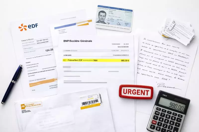 Documents nécessaires pour contester prélèvement EDF Engie abusif relevé bancaire facture