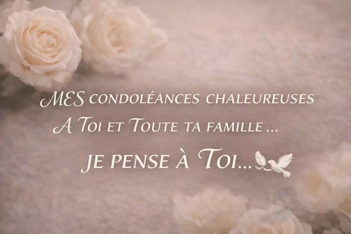 Formules de condoéances sincères, chaleureuses et amical à un ami, une amie, un famille ou un collègue Je pense à toi