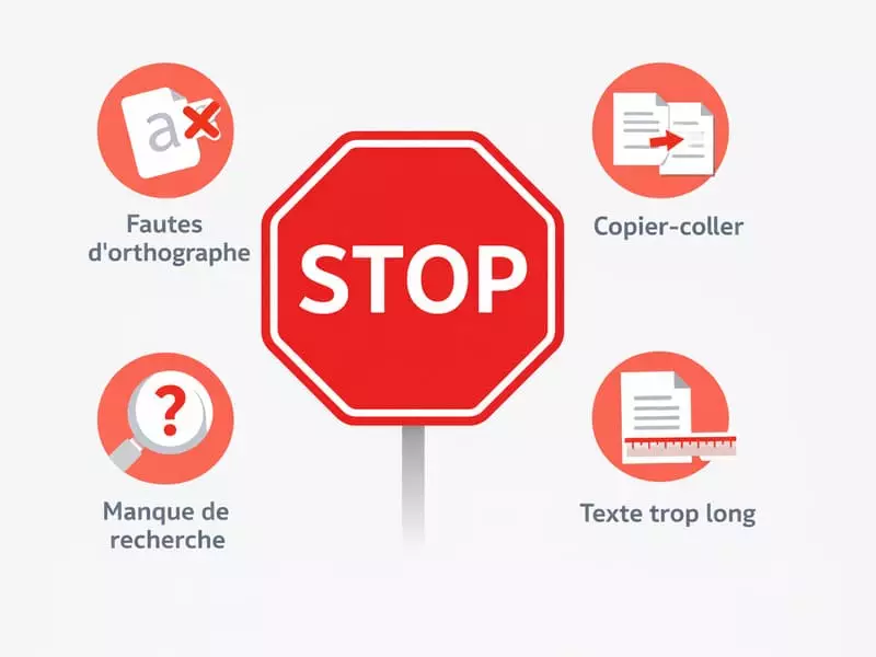 Erreurs lettre motivation Parcoursup à éviter échec candidature