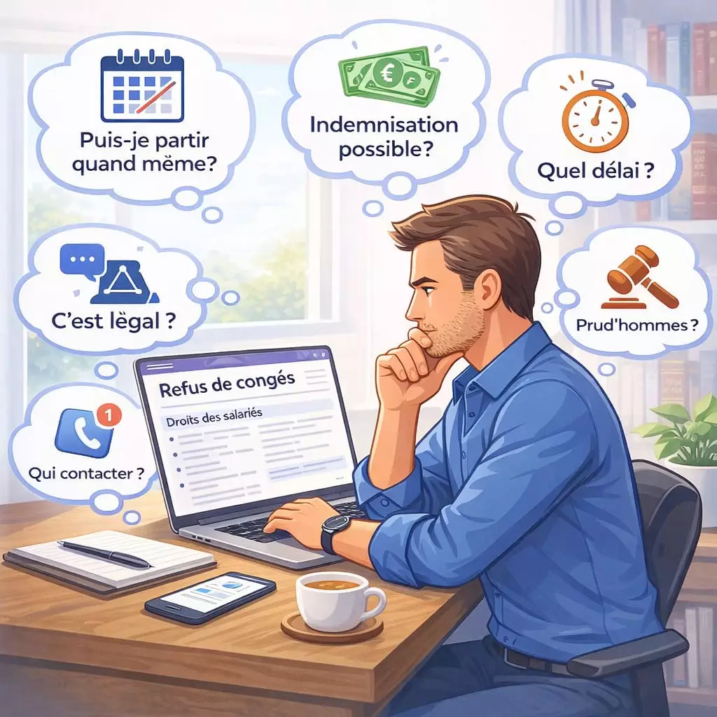 Questions fréquentes refus congés payés employeur droits salariés recours délais indemnisation prud'hommes