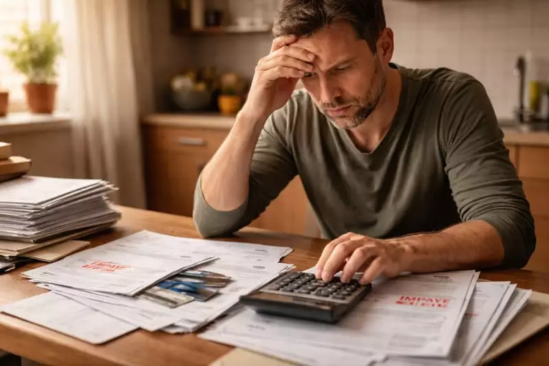 difficulte-payer-pension-alimentaire-baisse-revenus : Commander demander une révision du montant de la pension alimentaire Homme difficulté financière payer pension alimentaire baisse revenus