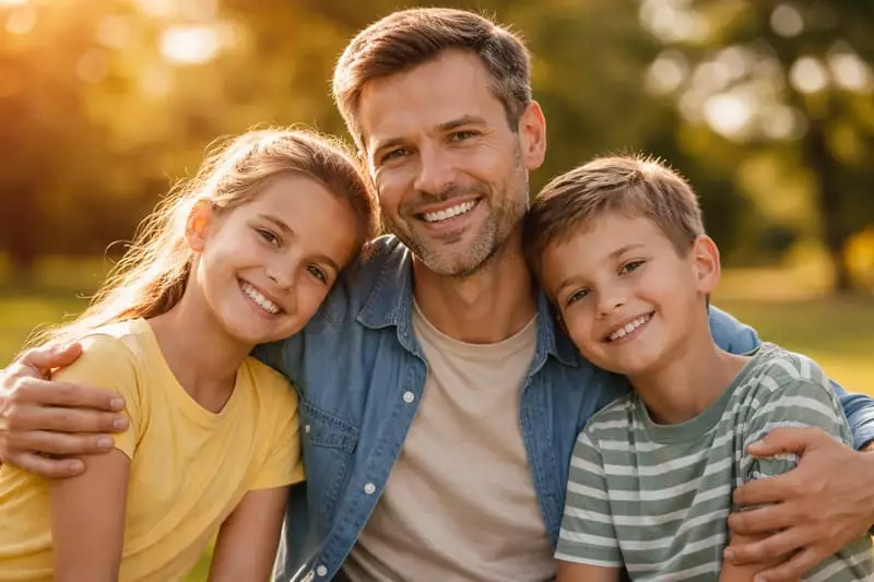 Un père divorcé avec ses enfants après procédure JAF réussie père divorcé avec ses enfants après procédure JAF réussie
