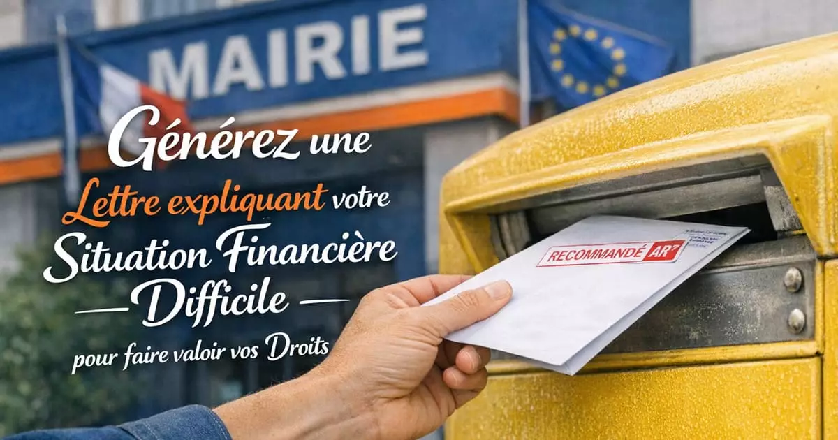 droits recours lettre situation financière précaire administration française