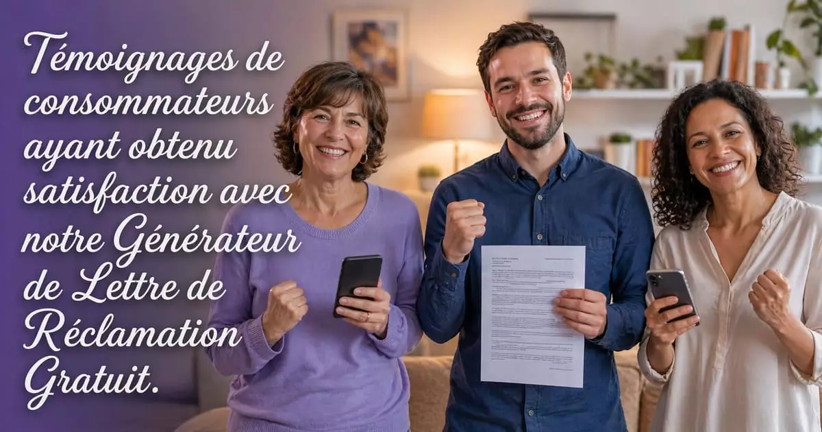 T&eacute;moignages de consommateurs ayant obtenu satisfaction apr&egrave;s r&eacute;clamation