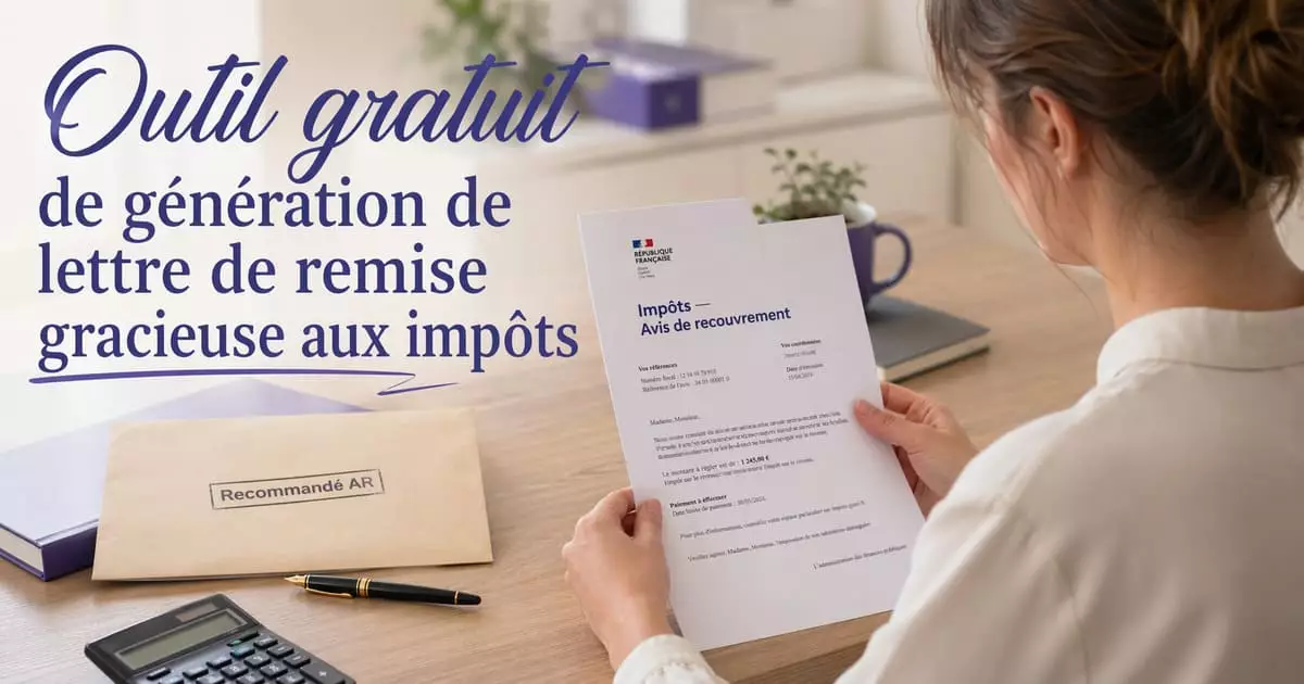 Générateur de lettre de remise gracieuse aux impôts gratuit en ligne — Lettres Types Gratuites