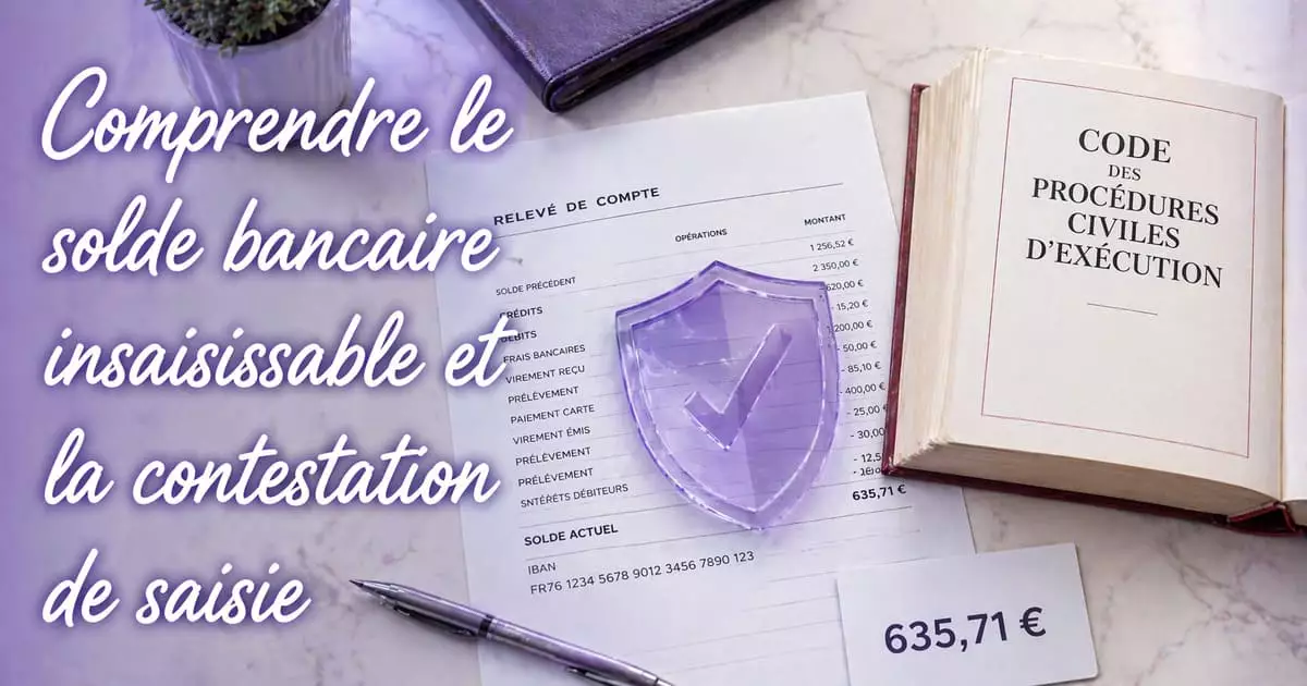 Comprendre le solde bancaire insaisissable SBI et la contestation de saisie
