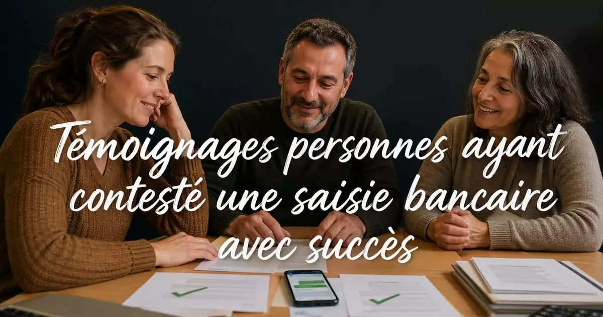 T&eacute;moignages personnes ayant contest&eacute; une saisie bancaire avec succ&egrave;s