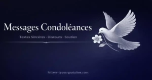 Messages Condoléances Gratuits : Textes Sincères et Justes Messages Condoléances Gratuits : Textes Sincères et Justes - Modèle gratuit