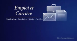 Emploi et Carrière : Lettres et Modèles Gratuits 2026 Emploi et Carrière : Lettres et Modèles Gratuits 2026 - Modèle gratuit