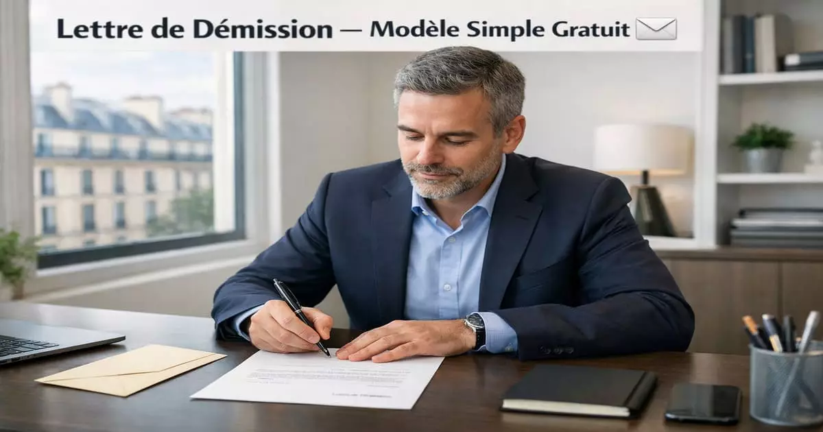 📝 Lettre de Démission Simple — Modèle Gratuit — modèle lettre gratuit