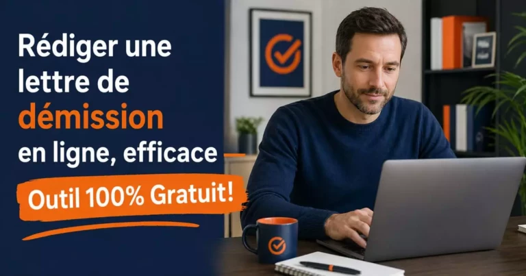 Rédigez votre lettre de démission en ligne — Gratuite, personnalisée, prête à envoyer : outil gratuit pour rédiger ce courrier administratif
