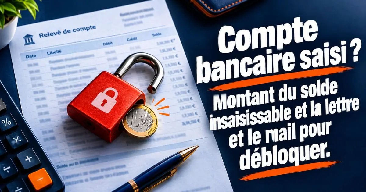 Saisie bancaire : la lettre et le mail pour débloquer votre solde insaisissable