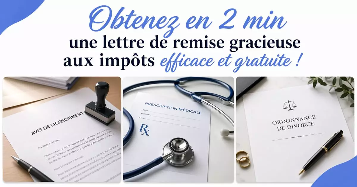 Motifs recevables pour une demande de remise gracieuse aux impôts — licenciement, maladie, divorce