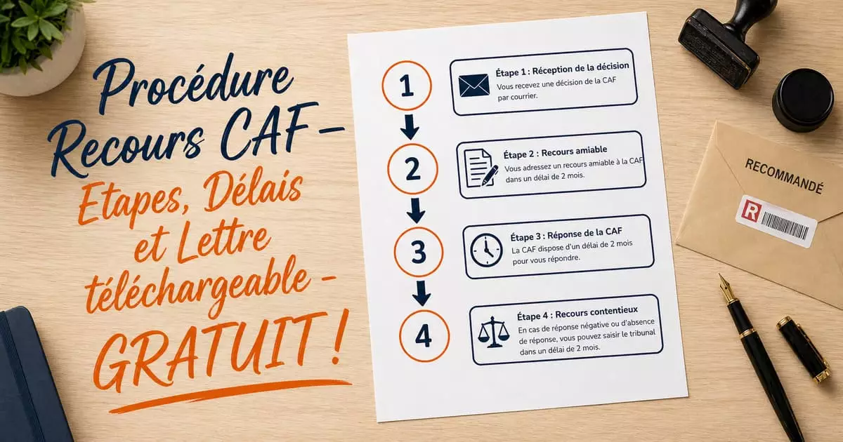 Réclamation CAF — 15 Modèles Complets Gratuits — modèle lettre gratuit
