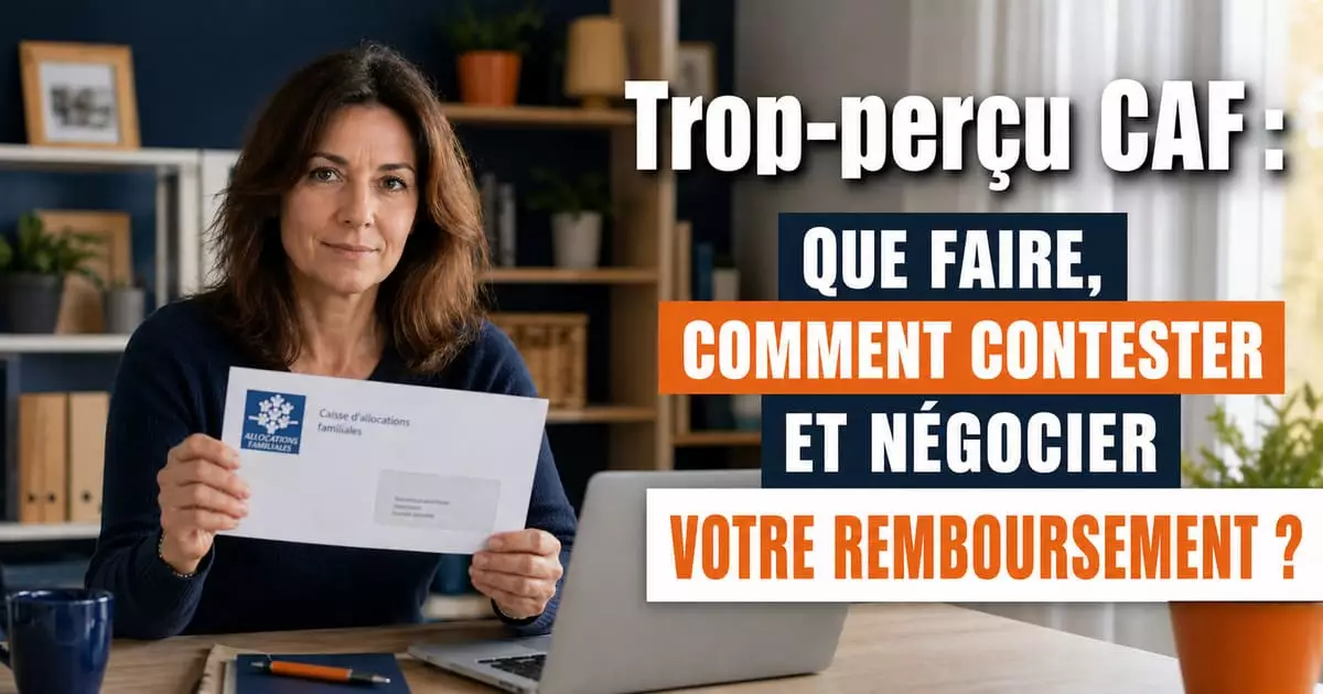 trop-perçu CAF que faire contester rembourser négocier guide 2026
