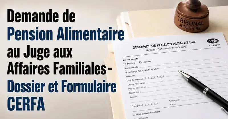 Lettre de demande de pension alimentaire pour père divorcé — 3 modèles gratuits à télécharger demande pension alimentaire juge affaires familiales - dossier et formulaire cerfa
