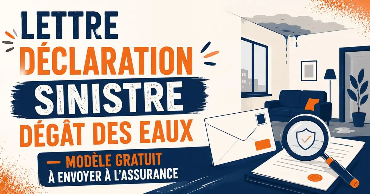 Lettre Déclaration Sinistre Dégât des Eaux : 4 Modèles Gratuits + Guide Procédure Lettre déclaration sinistre dégât des eaux — modèle gratuit à envoyer à l'assurance