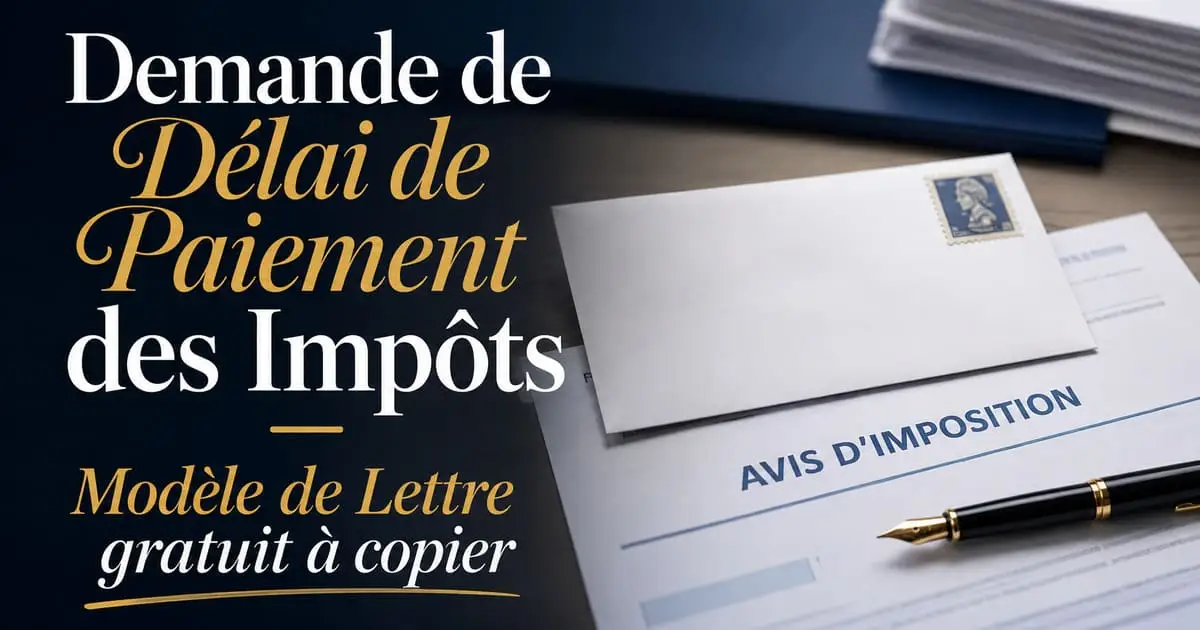Demander un délai de paiement des impôts : modèles de lettres gratuits à envoyer Lettre de demande de délai de paiement des impôts — modèle gratuit à copier