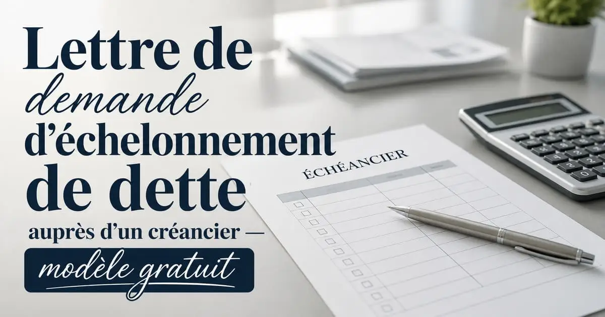 Demander un échelonnement de dette à un créancier : 3 modèles de lettres gratuits Lettre de demande d'échelonnement de dette auprès d'un créancier — modèle gratuit