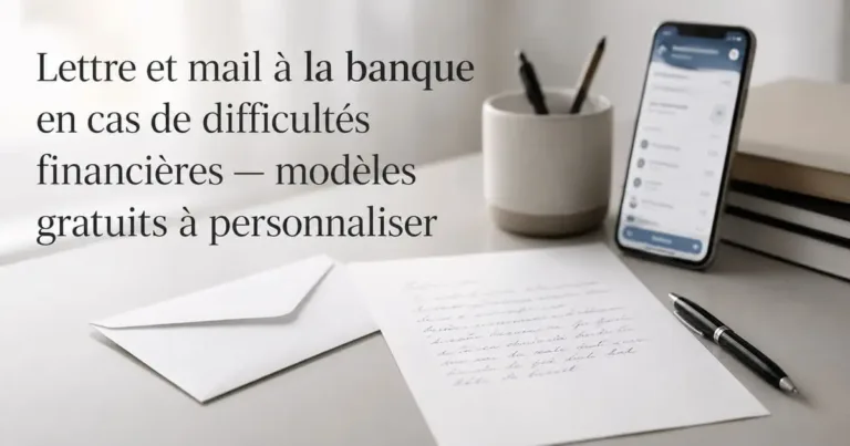 Banque et difficultés financières : la lettre et le mail à envoyer sans attendre