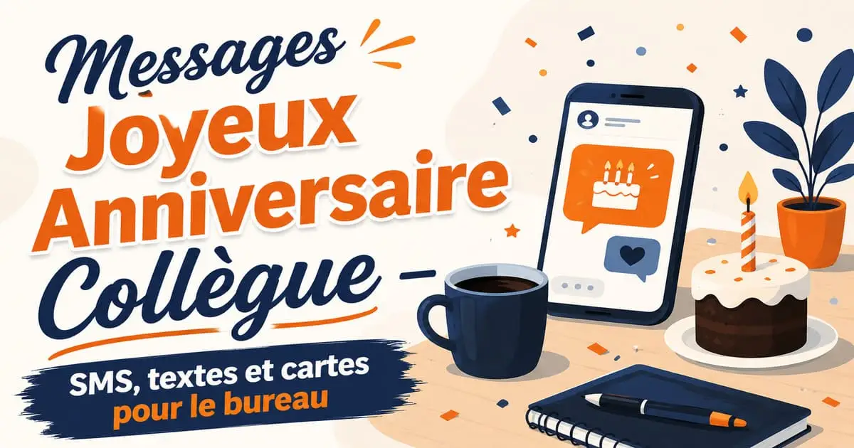 Messages joyeux anniversaire collègue — SMS, textes et cartes pour le bureau