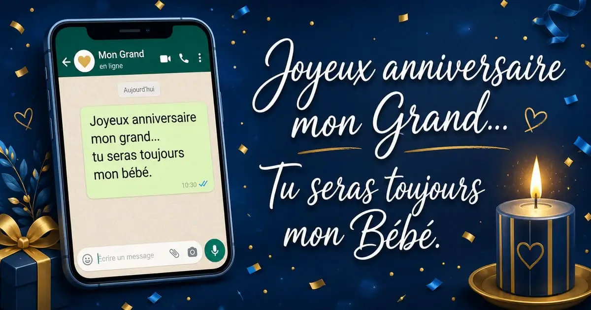 Messages joyeux anniversaire fils et fille — textes touchants et SMS gratuits de parents
