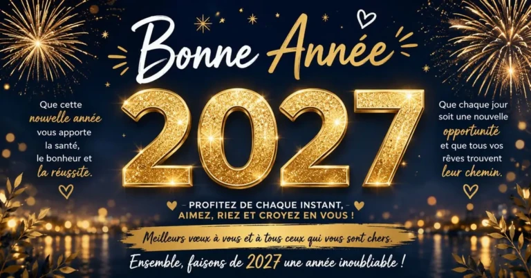 Message de bonne année 2027 : SMS courts, vœux pro, humour et textes touchants pour tous