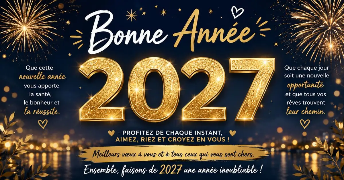Messages et SMS Bonne Année 2027 gratuits Messages et SMS Bonne Année 2027 gratuits à télécharger et envoyer