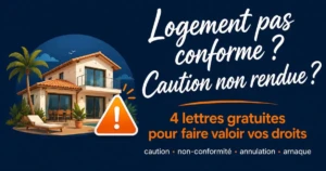 Litige Location Saisonnière : 4 Lettres Gratuites pour Caution, Logement Non Conforme et Arnaque
