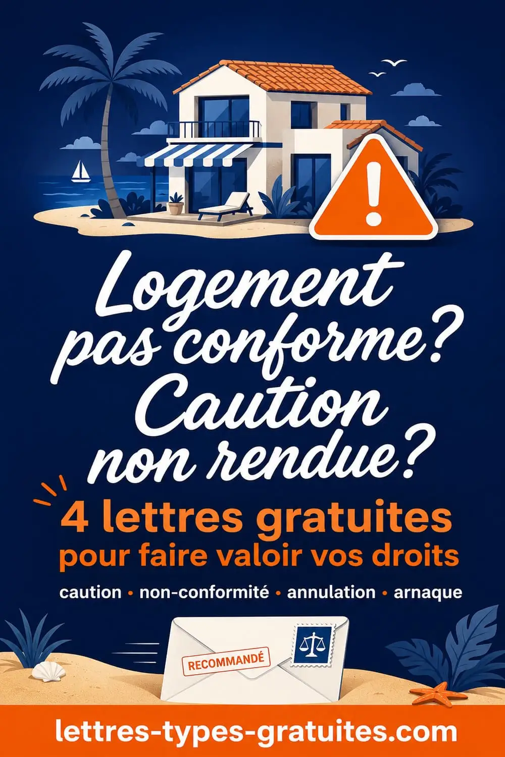 Litige location saisonnière : que faire et comment récupérer sa caution — guide gratuit lettres-types-gratuites.com