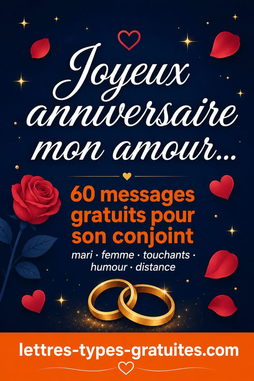 Messages anniversaire conjoint mari femme — 60 textes gratuits touchants et romantiques lettres-types-gratuites.com