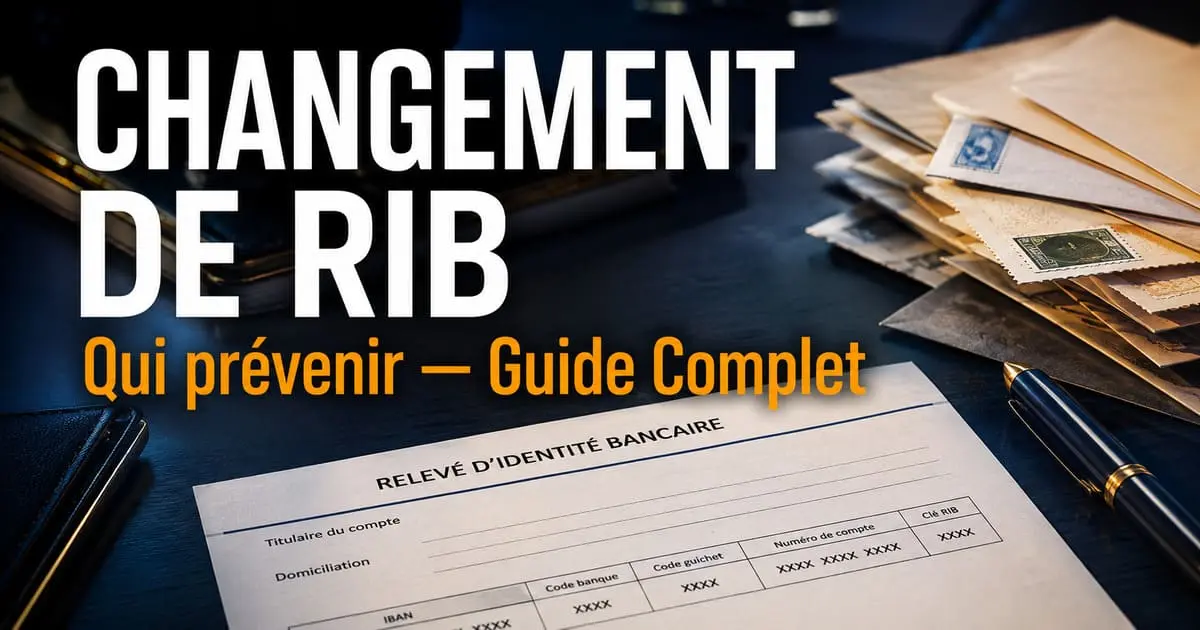Lettre de changement de RIB : modèle gratuit et liste des organismes à prévenir en 2026