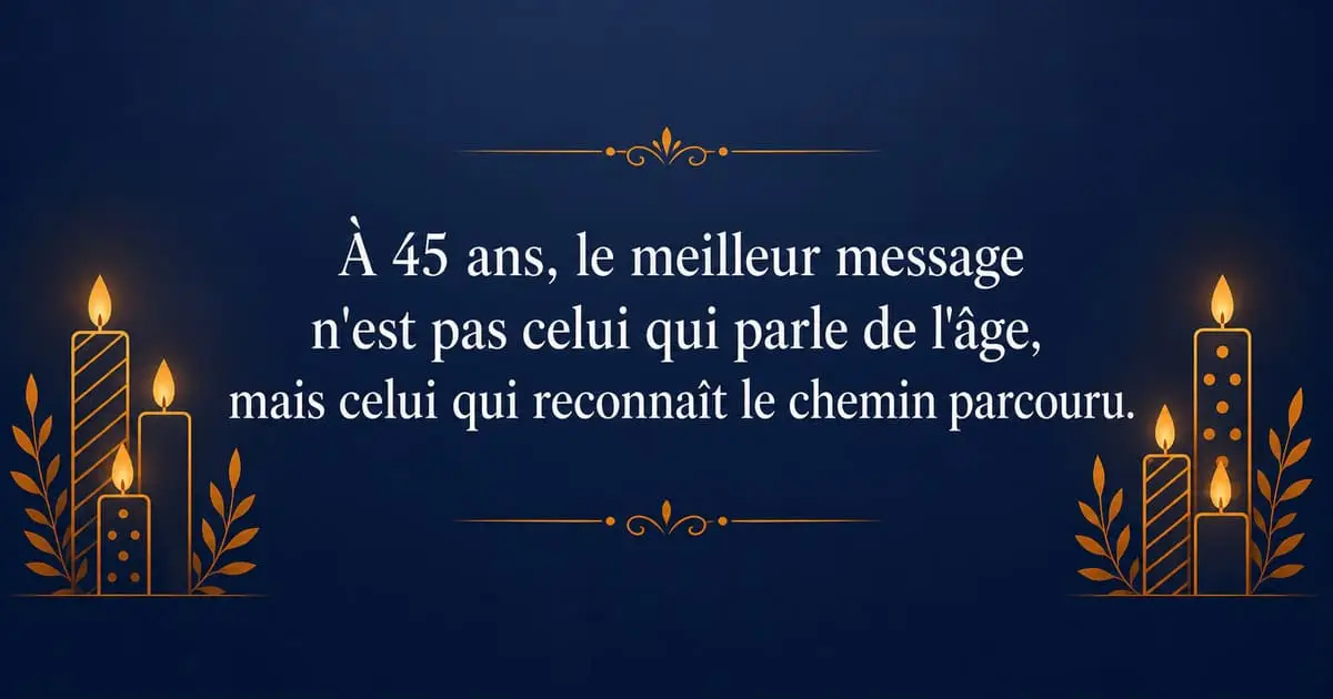 Message anniversaire 45 ans : citation le chemin parcouru à copier gratuitement