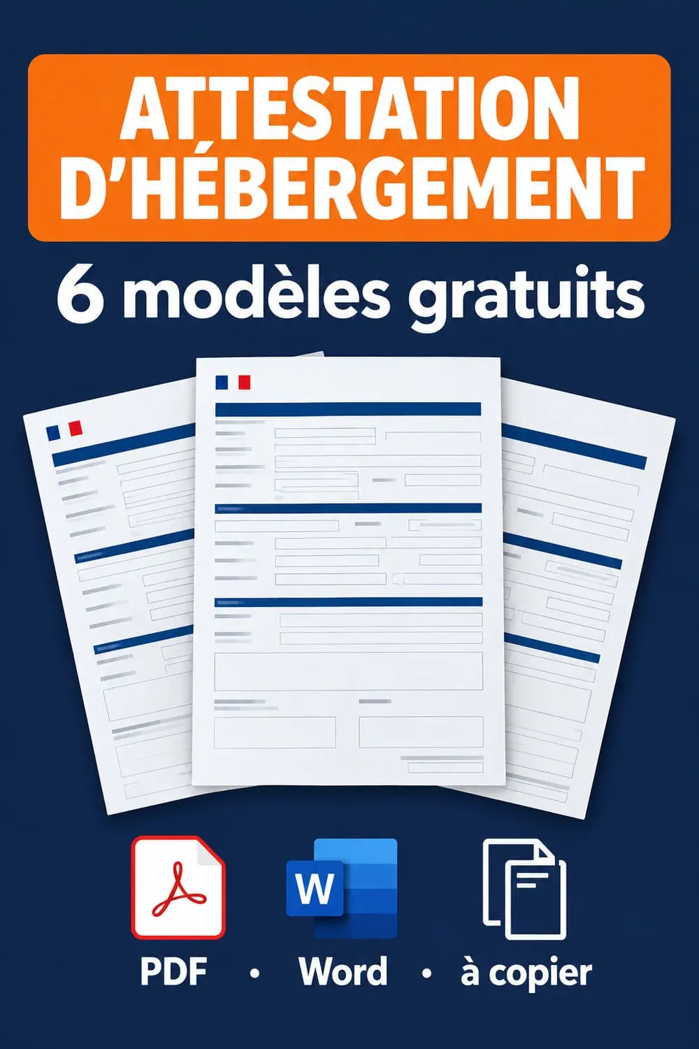 Attestation d'hébergement gratuite : 6 modèles PDF et Word à imprimer ou copier en 2 minutes Attestation d'hébergement : tableau récapitulatif des 6 modèles gratuits PDF et Word
