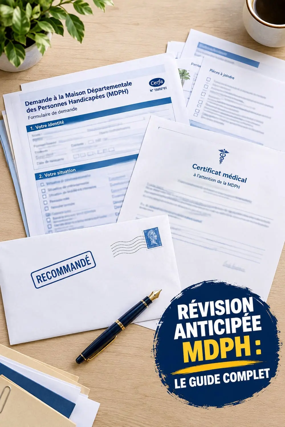 Modèle lettre révision anticipée taux MDPH aggravation handicap Modèle de lettre et formulaire Cerfa pour demander la révision anticipée du taux d'incapacité MDPH en cas d'aggravation