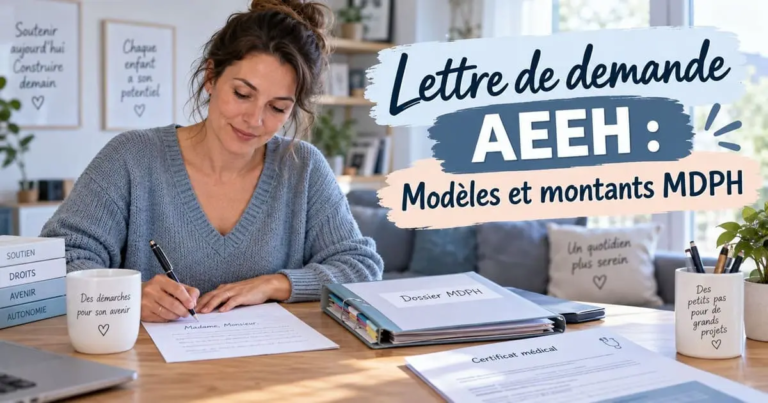 Comment rédiger une lettre de demande d&rsquo;AEEH et obtenir le bon complément MDPH en 2026 ?