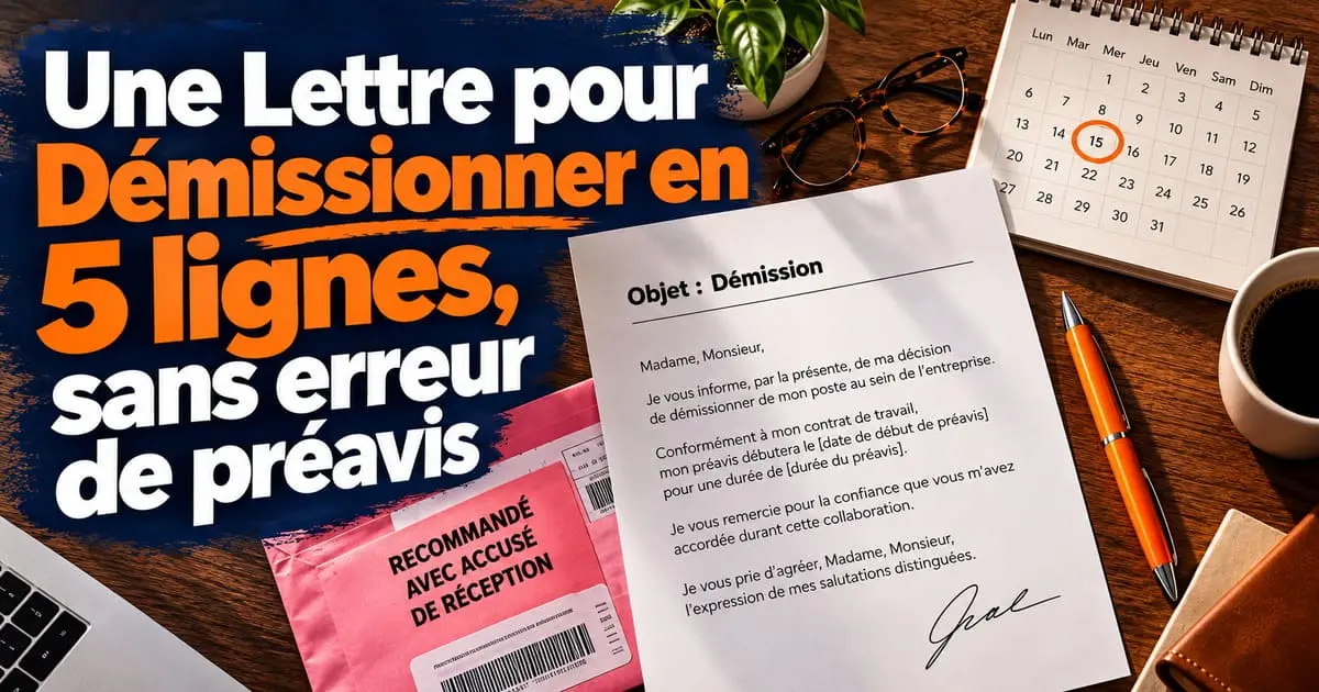 📝 Lettre de Démission Simple — Modèle Gratuit — modèle lettre gratuit