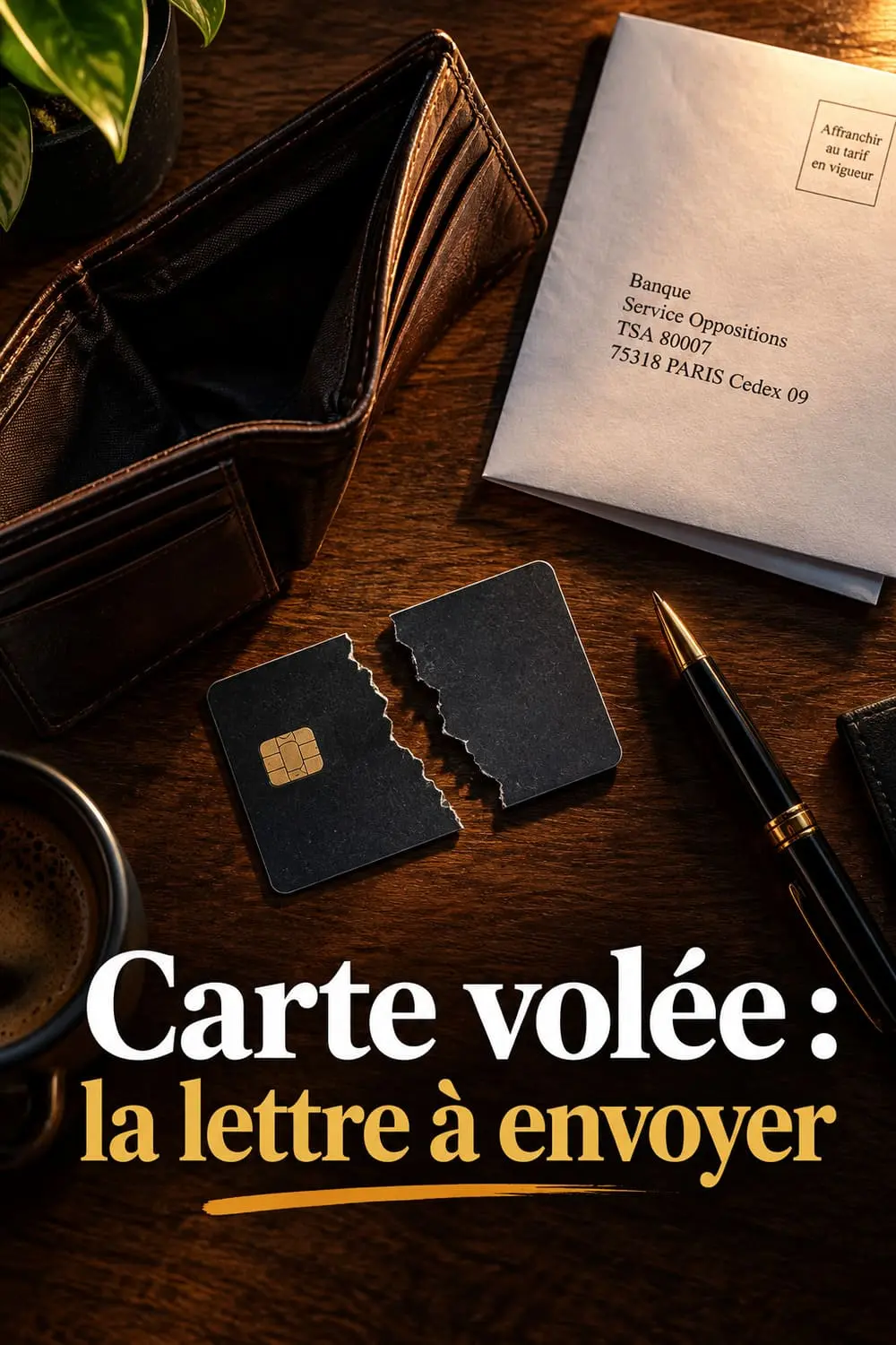 modèle lettre opposition carte bancaire volée à imprimer