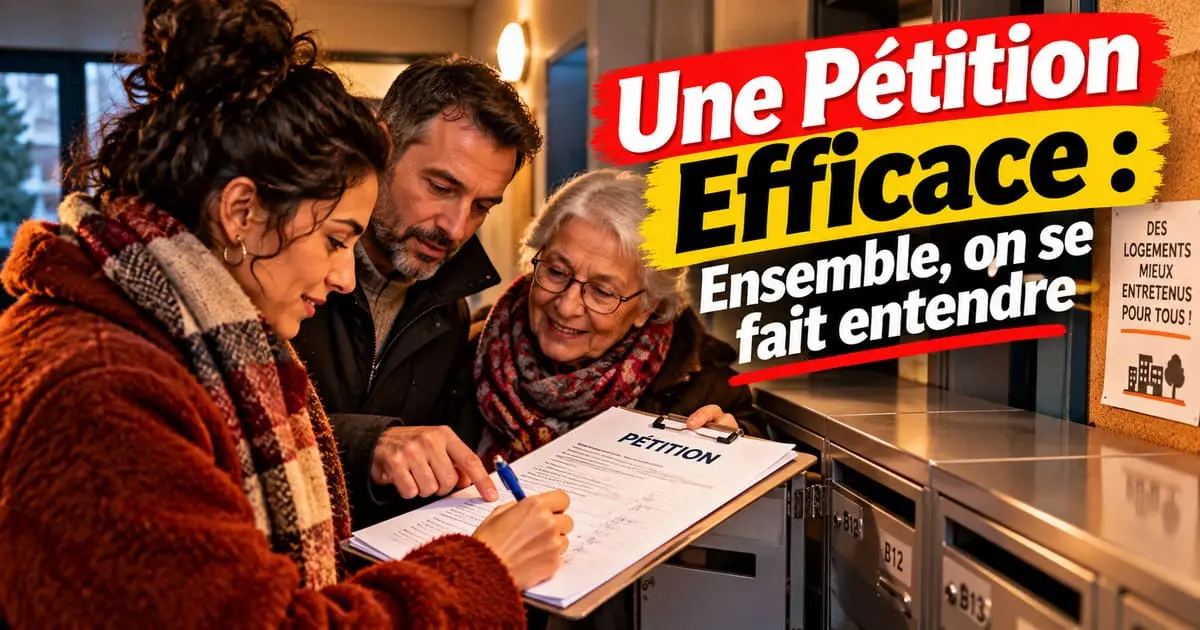 Modèle de pétition gratuit : lettre de pétition voisinage, mairie, HLM et feuille à imprimer