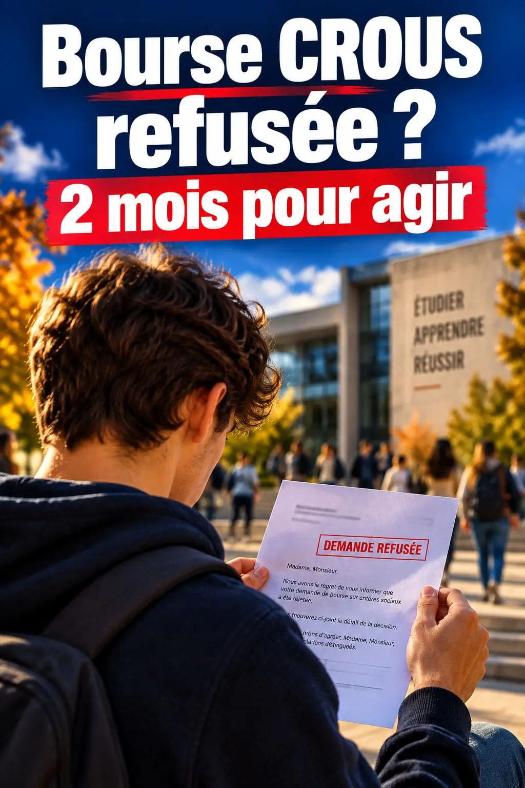 Recours bourse CROUS refusée : le modèle de lettre et de mail modèle lettre recours gracieux bourse CROUS refusée