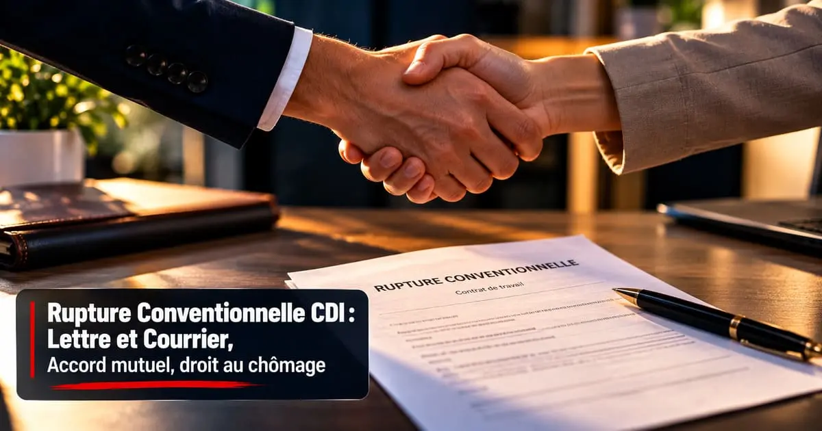 lettre demande rupture conventionnelle CDI modèle gratuit