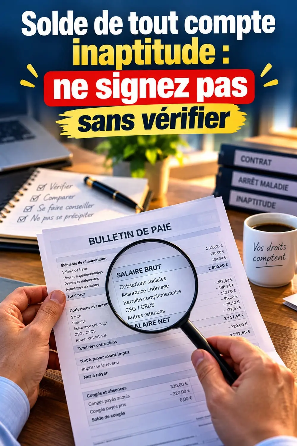 Solde de tout compte inaptitude : le modèle de lettre et de courrier modèle lettre contestation solde de tout compte inaptitude