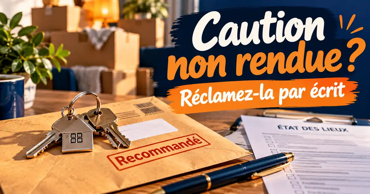 Caution non rendue : lettre de relance et recours Locataire qui relit une lettre de relance pour récupérer son dépôt de garantie non rendu après son déménagement