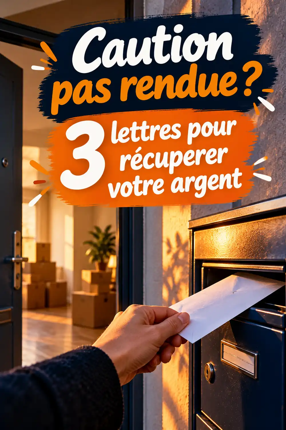 Caution pas rendue ? Les 3 lettres pour récupérer votre dépôt de garantie Clés d'appartement posées sur une lettre recommandée, pour réclamer un dépôt de garantie non restitué