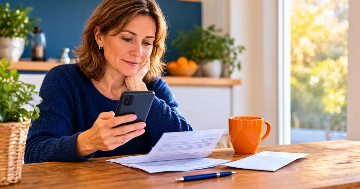 Trop-perçu CAF : préparez le bon courrier selon votre situation Personne qui prépare sur son téléphone une réponse à une notification de dette de la CAF