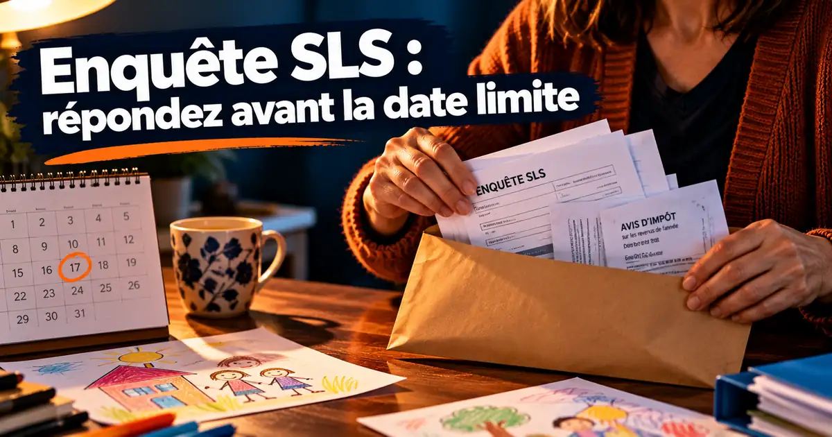 Enquête SLS : répondez avant la date limite Locataire HLM glissant le questionnaire de l'enquête SLS et ses avis d'impôt dans une enveloppe avant la date limite